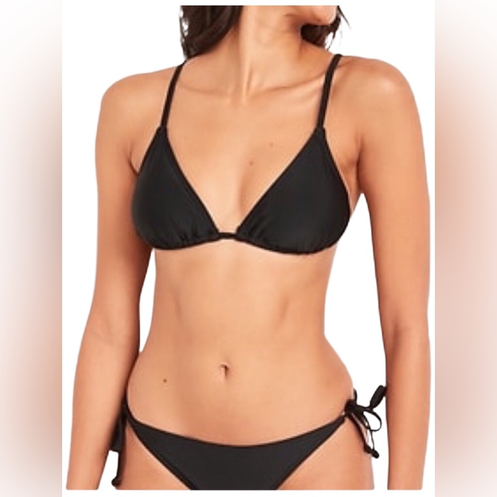 2pc Black String Bikini Swim Suit